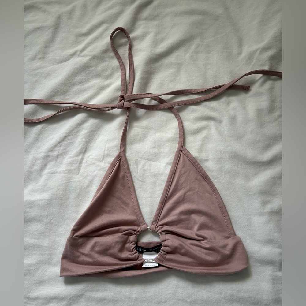 SHEIN dusty pink halter top
